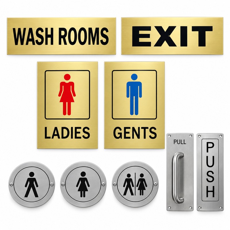 Toilet signs by Mikeline